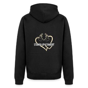 Comédien Coeur Stand Up Comédie - Veste à capuche bio Premium Unisexe - noir - Dos - Nico (187cm)