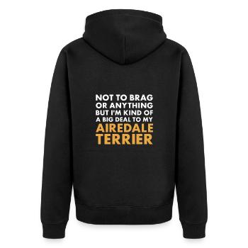 Je suis un gros problème pour mon Airedale Terrier - Veste à capuche bio Premium Unisexe - noir - Dos - Nico (187cm)