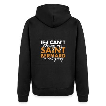 Amenez mon Saint-Bernard, je n’y vais pas - Veste à capuche bio Premium Unisexe - noir - Dos - Nico (187cm)