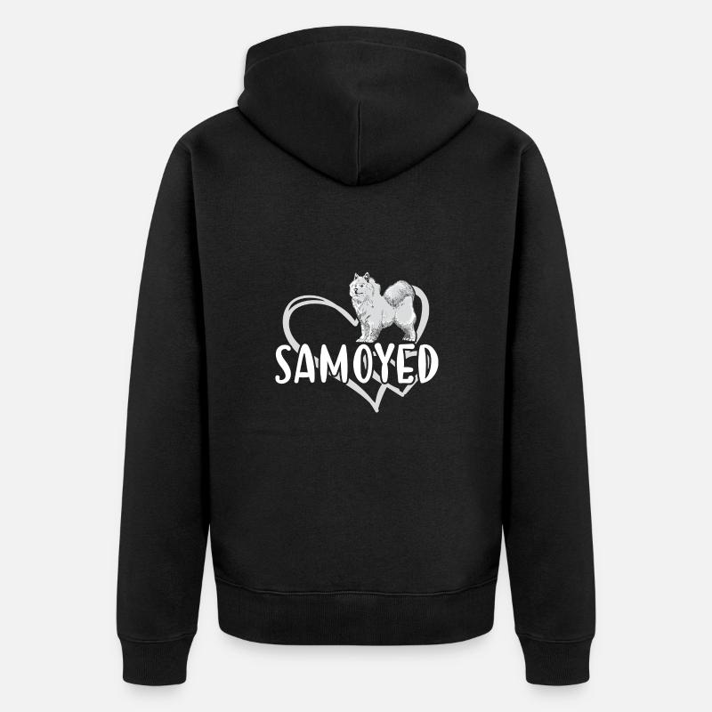 Cœur de Samoyède - Veste à capuche bio Premium Unisexe - noir