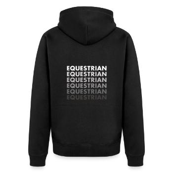 Sport Equestrian - Unisex Premium Organic Zip Hoodie - black - Back - Nico (187cm)