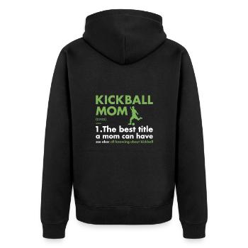 Sport Maman Définition Kickball - Veste à capuche bio Premium Unisexe - noir - Dos - Nico (187cm)