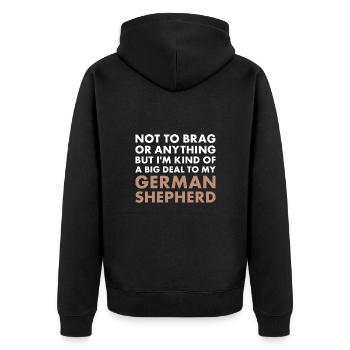 Je suis un gros problème pour mon berger allemand - Veste à capuche bio Premium Unisexe - noir - Dos - Nico (187cm)