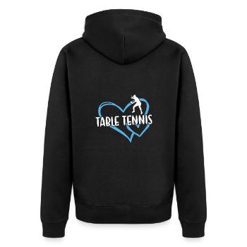Sport Coeur Tennis de Table - Veste à capuche bio Premium Unisexe - noir - Dos - Nico (187cm)