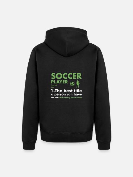 Sport Player Definition Soccer - Unisex Premium Bio Zip Hoodie - Schwarz