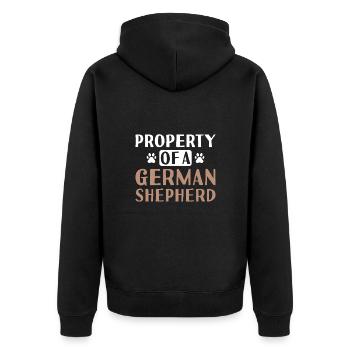 Propriété D’Un Berger Allemand - Veste à capuche bio Premium Unisexe - noir - Dos - Nico (187cm)