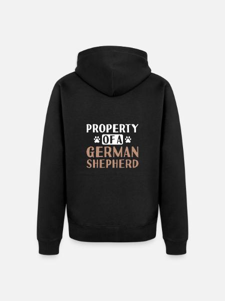 Property Of A German Shepherd - Unisex Premium Organic Zip Hoodie - black