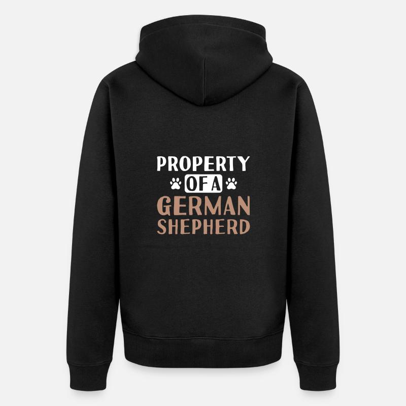 Propriété D’Un Berger Allemand - Veste à capuche bio Premium Unisexe - noir