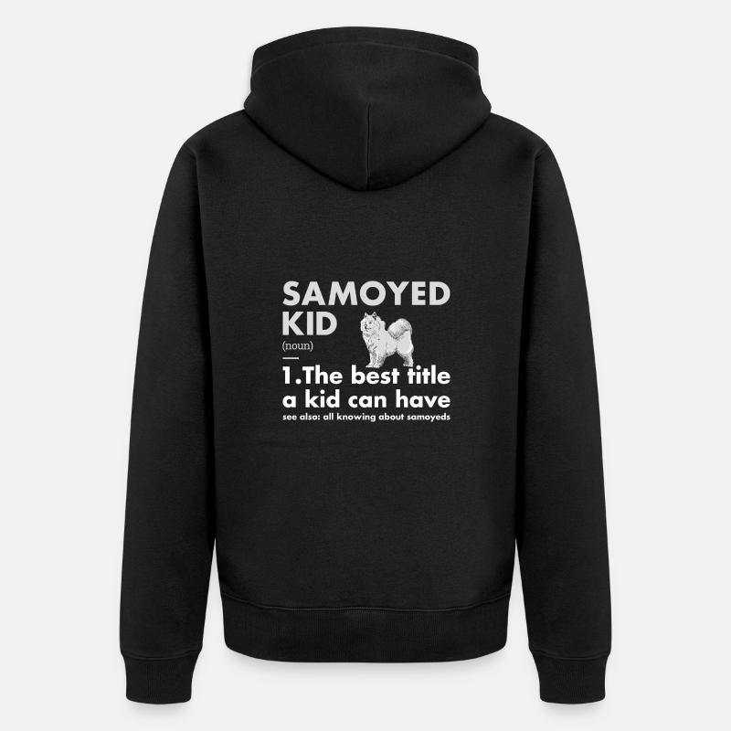 Définition de l'enfant Samoyède - Veste à capuche bio Premium Unisexe - noir