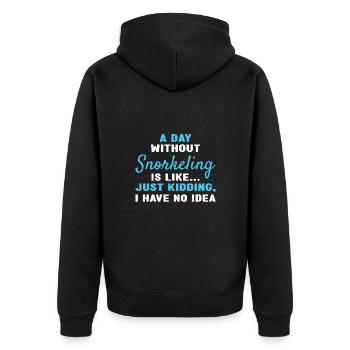 Snorkeler Une journée sans snorkeling - Veste à capuche bio Premium Unisexe - noir - Dos - Nico (187cm)
