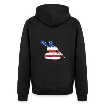 Kayakiste Drapeau Américain Kayak - Veste à capuche bio Premium Unisexe - noir - Dos - Nico (187cm)