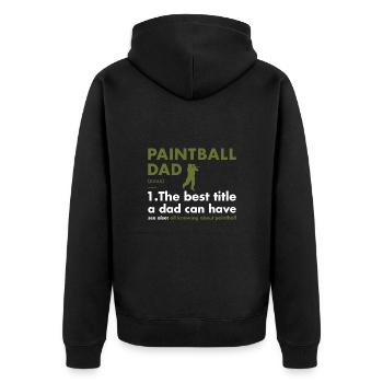 Sport Dad Définition Paintball - Veste à capuche bio Premium Unisexe - noir - Dos - Nico (187cm)