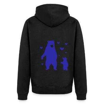 Ours - Panda Forêt Nature Liberté Sauvage - Veste à capuche bio Premium Unisexe - noir - Dos - Nico (187cm)