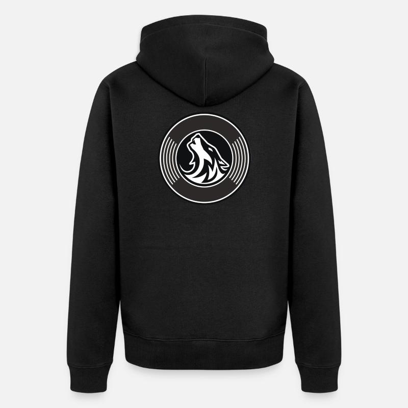 LE LOGO DE L’ÉQUIPE WOLF - Veste à capuche bio Premium Unisexe - noir