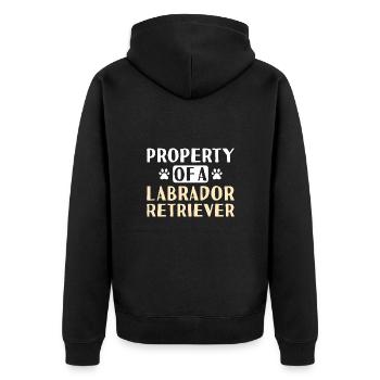 Propriété D’un Labrador Retriever - Veste à capuche bio Premium Unisexe - noir - Dos - Nico (187cm)
