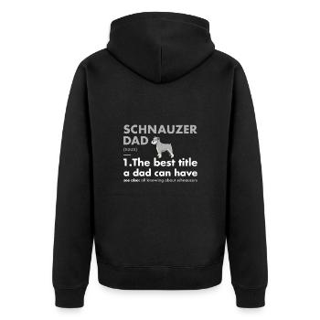 Schnauzer Dad Définition - Veste à capuche bio Premium Unisexe - noir - Dos - Nico (187cm)