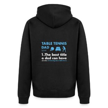 Sport Dad Définition Tennis de table - Veste à capuche bio Premium Unisexe - noir - Dos - Nico (187cm)