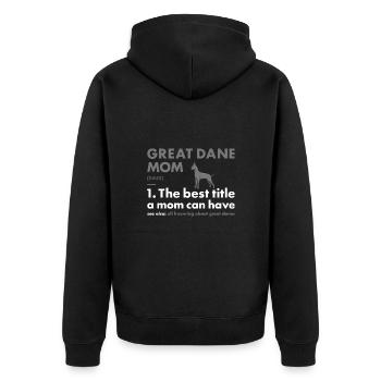 Définition de Maman Dogue - Veste à capuche bio Premium Unisexe - noir - Dos - Nico (187cm)
