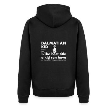 Définition de l’enfant dalmatien - Veste à capuche bio Premium Unisexe - noir - Dos - Nico (187cm)