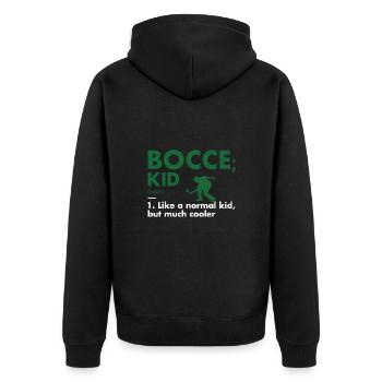 Sport Kid Définition Bocce - Veste à capuche bio Premium Unisexe - noir - Dos - Nico (187cm)