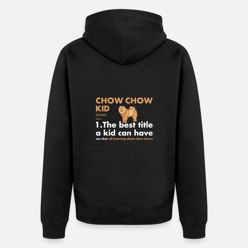 Chow Chow Kid définition - Veste à capuche bio Premium Unisexe - noir