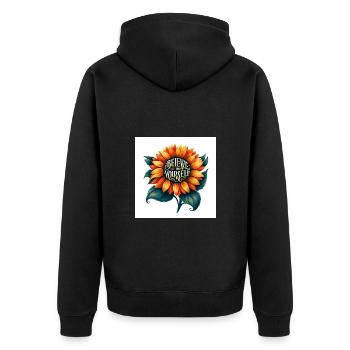 Croyez en vous Sunflower Design - Veste à capuche bio Premium Unisexe - noir - Dos - Nico (187cm)