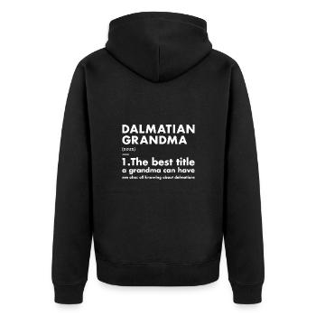 Définition de grand-mère dalmate - Veste à capuche bio Premium Unisexe - noir - Dos - Nico (187cm)