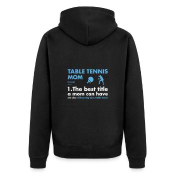 Sport Maman Définition Tennis de Table - Veste à capuche bio Premium Unisexe - noir - Dos - Nico (187cm)