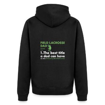 Sport Dad Définition Lacrosse au champ - Veste à capuche bio Premium Unisexe - noir - Dos - Nico (187cm)