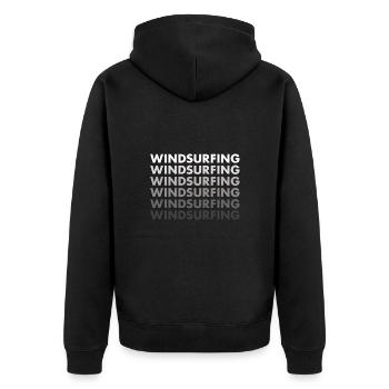 Sport Windsurfing - Unisex Premium Organic Zip Hoodie - black - Back - Nico (187cm)