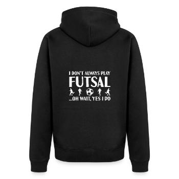 Sport Je ne joue pas toujours au futsal - Veste à capuche bio Premium Unisexe - noir - Dos - Nico (187cm)