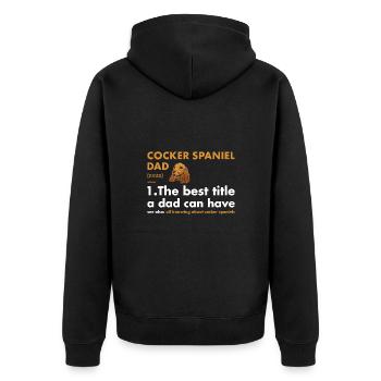 Chien Corgi Papa Définition - Veste à capuche bio Premium Unisexe - noir - Dos - Nico (187cm)