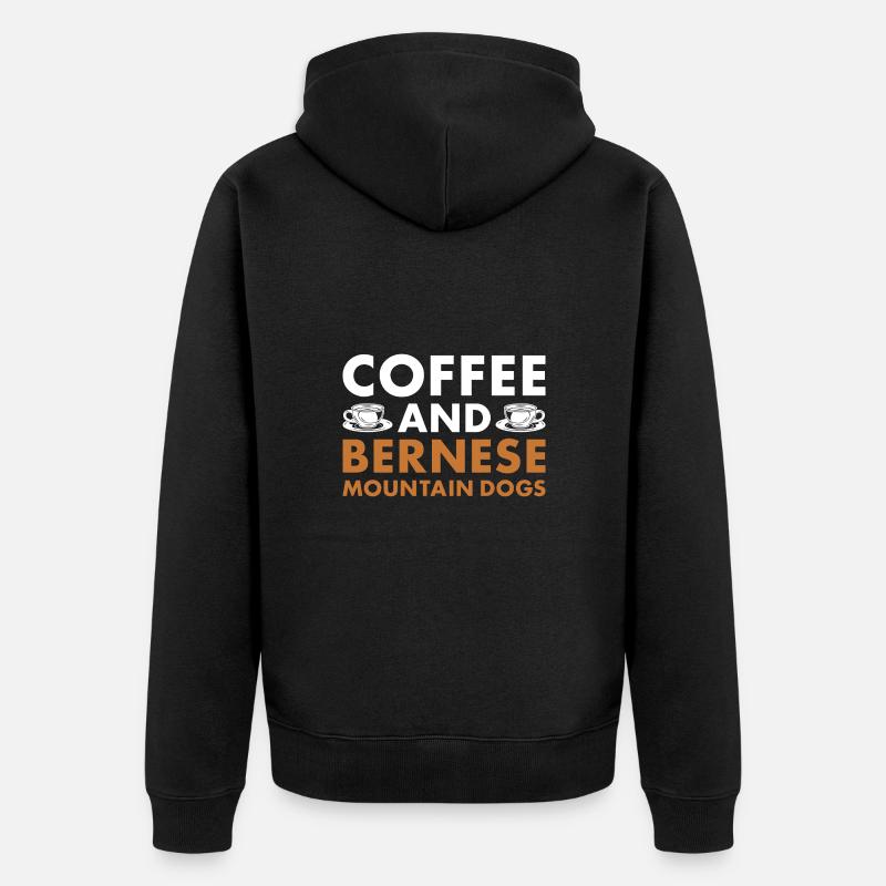 Café et Bouvier Bernois - Veste à capuche bio Premium Unisexe - noir