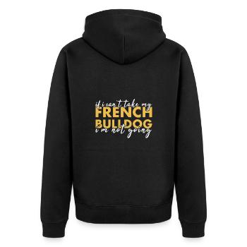 Si je ne peux pas prendre mon bouledogue français, je n’y vais pas - Veste à capuche bio Premium Unisexe - noir - Dos - Nico (187cm)