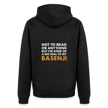 Chien Je Suis Un Gros Problème Pour Mon Basenji - Veste à capuche bio Premium Unisexe - noir - Dos - Nico (187cm)