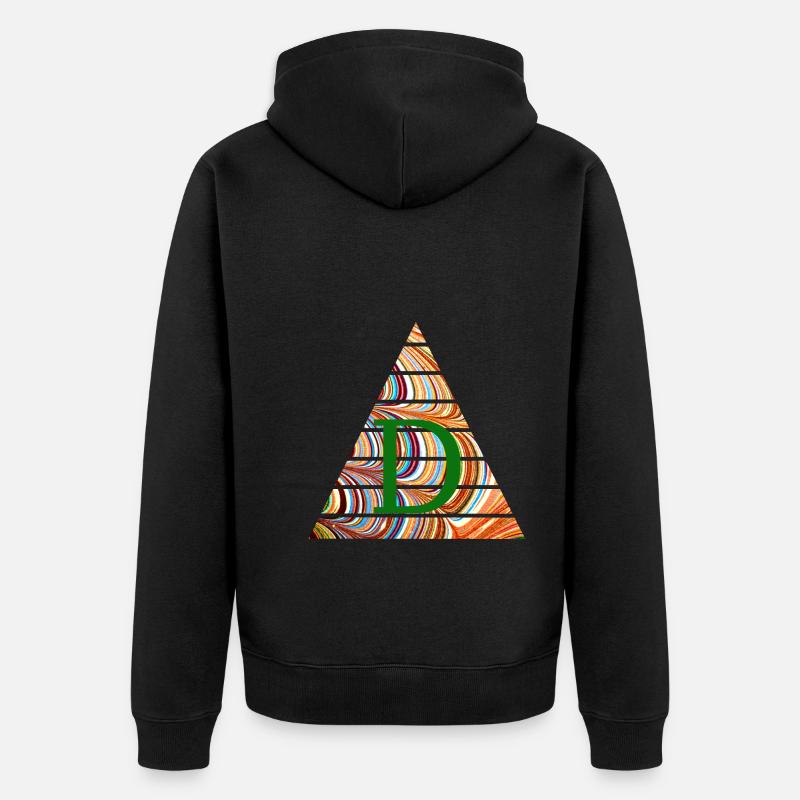 Triangle E 56 D - Unisex Premium Organic Zip Hoodie - black