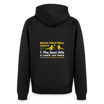 Entraîneur sportif Définition Volleyball de plage - Veste à capuche bio Premium Unisexe - noir - Dos - Nico (187cm)