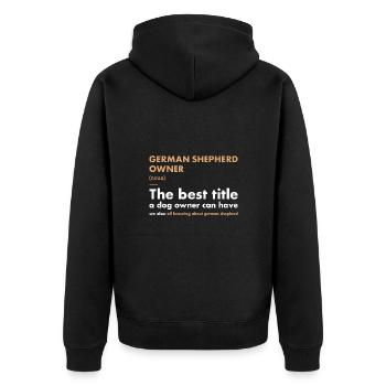 Définition du propriétaire de berger allemand - Veste à capuche bio Premium Unisexe - noir - Dos - Nico (187cm)
