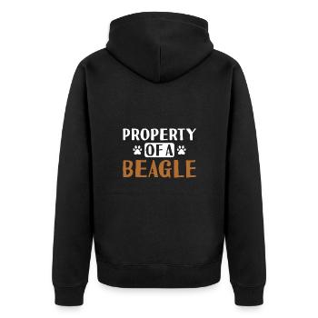 Propriété D’un Beagle - Veste à capuche bio Premium Unisexe - noir - Dos - Nico (187cm)