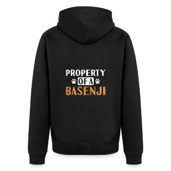 Propriété De Chien D’un Basenji - Veste à capuche bio Premium Unisexe - noir - Dos - Nico (187cm)