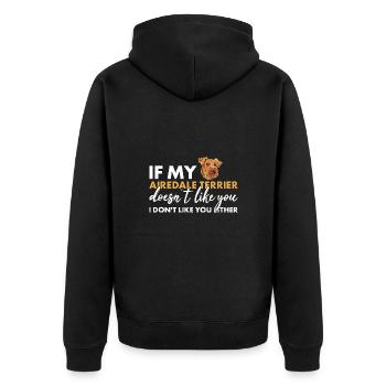 Si mon Airedale Terrier ne t’aime pas - Veste à capuche bio Premium Unisexe - noir - Dos - Nico (187cm)