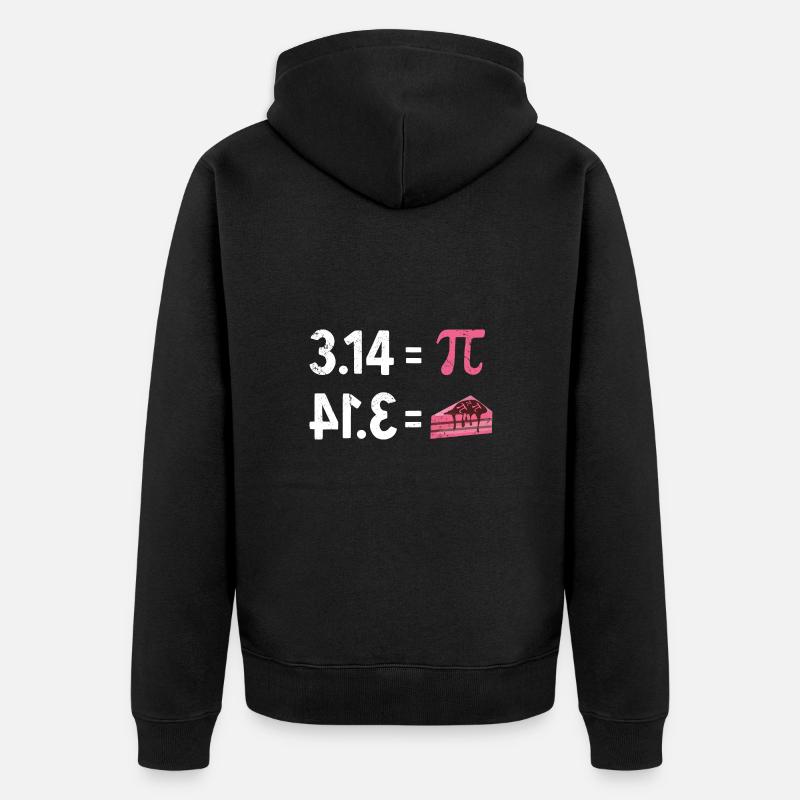 Math 3,14 = Pie Pi - Unisex Premium Bio Zip Hoodie - Schwarz