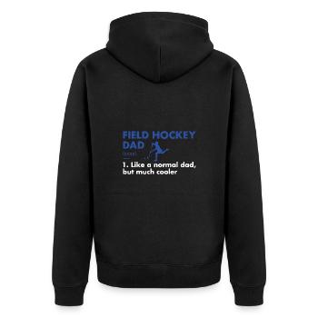 Définition de papa sportif Hockey sur gazon - Veste à capuche bio Premium Unisexe - noir - Dos - Nico (187cm)