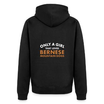 Seulement une fille qui aime le bouvier bernois - Veste à capuche bio Premium Unisexe - noir - Dos - Nico (187cm)