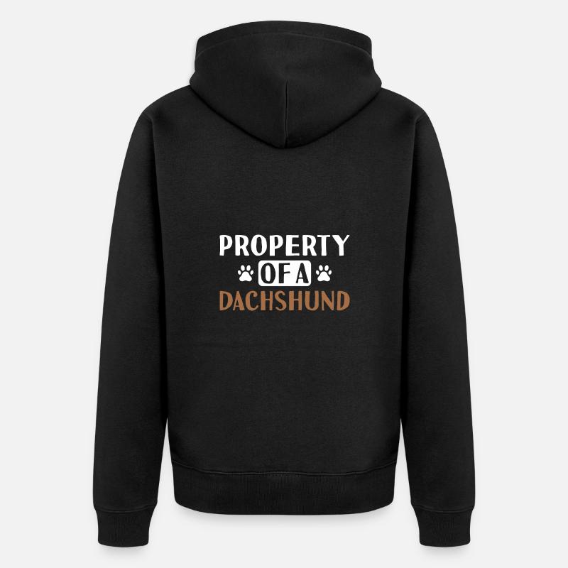 Propriété D’Un Teckel - Veste à capuche bio Premium Unisexe - noir