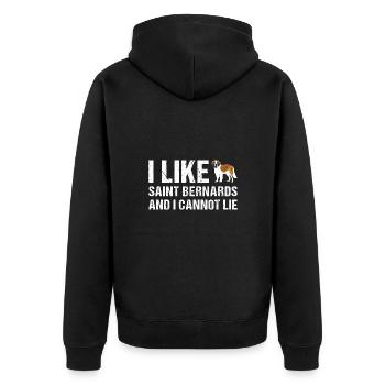 J’aime Saint Bernard et je ne peux pas mentir - Veste à capuche bio Premium Unisexe - noir - Dos - Nico (187cm)