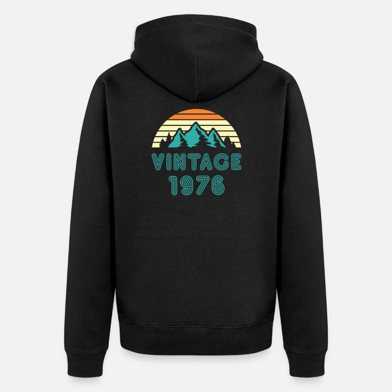 1976 - Veste à capuche bio Premium Unisexe - noir