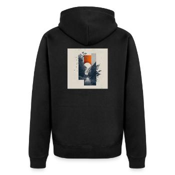 Dans la nature - Veste à capuche bio Premium Unisexe - noir - Dos - Nico (187cm)