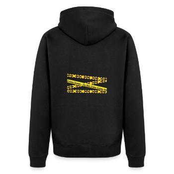 Spurensicherung - Kripo Polizei Kriminaltechnik - Unisex Premium Bio Zip Hoodie - Schwarz - Hinten - Nico (187cm)