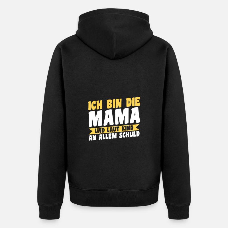 Mère Équipe Maman - Veste à capuche bio Premium Unisexe - noir